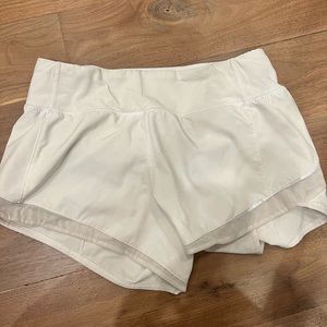 White lululemon shorts